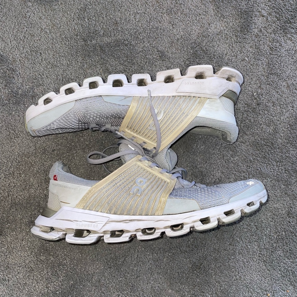 On Running Oncloud Athletic Grey Helion Shoes Size 8.5